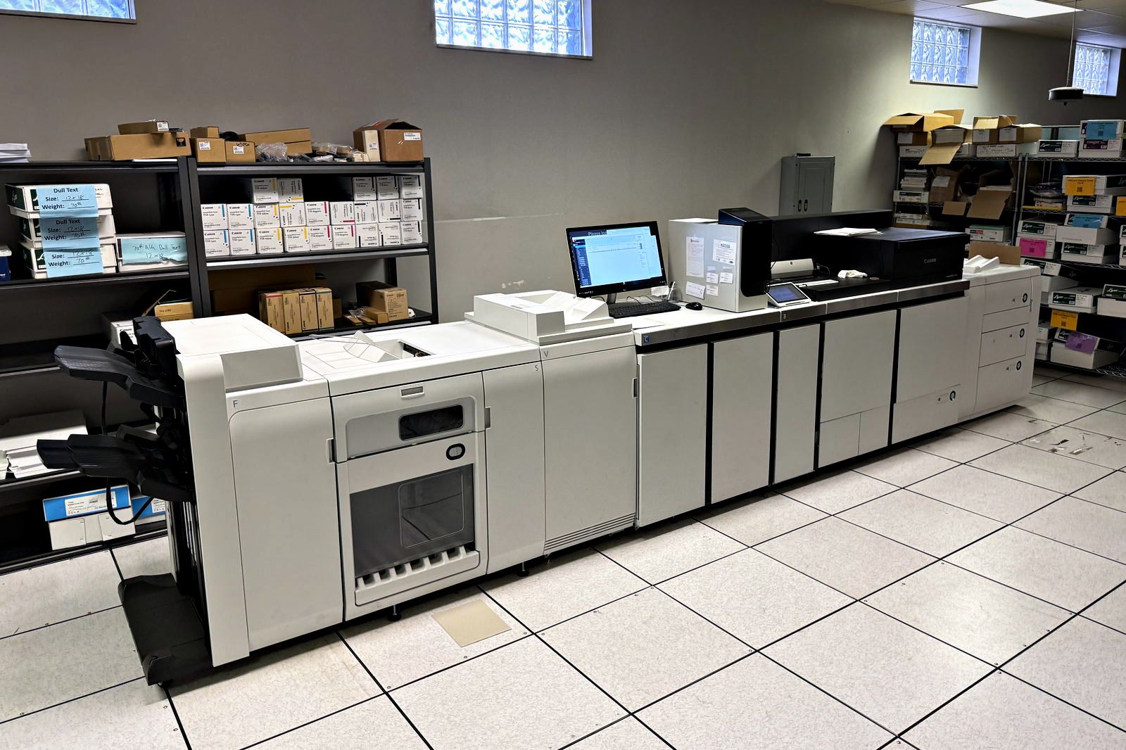 Canon imagePRESS V1350 digital production press at Broudy Printing